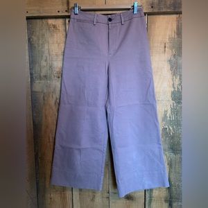 Frank & Oak Lilac straight leg cropped pants